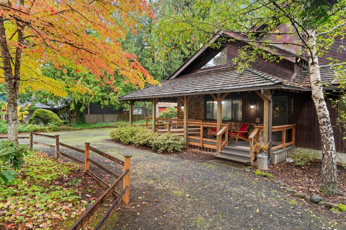 Alpine Cabin exterior among trees