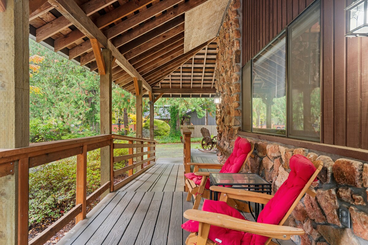 Alpine Cabin wraparound covered deck