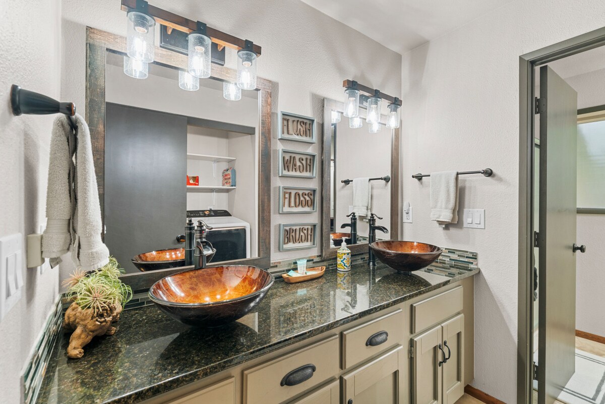 Alpine Cabin double vanity
