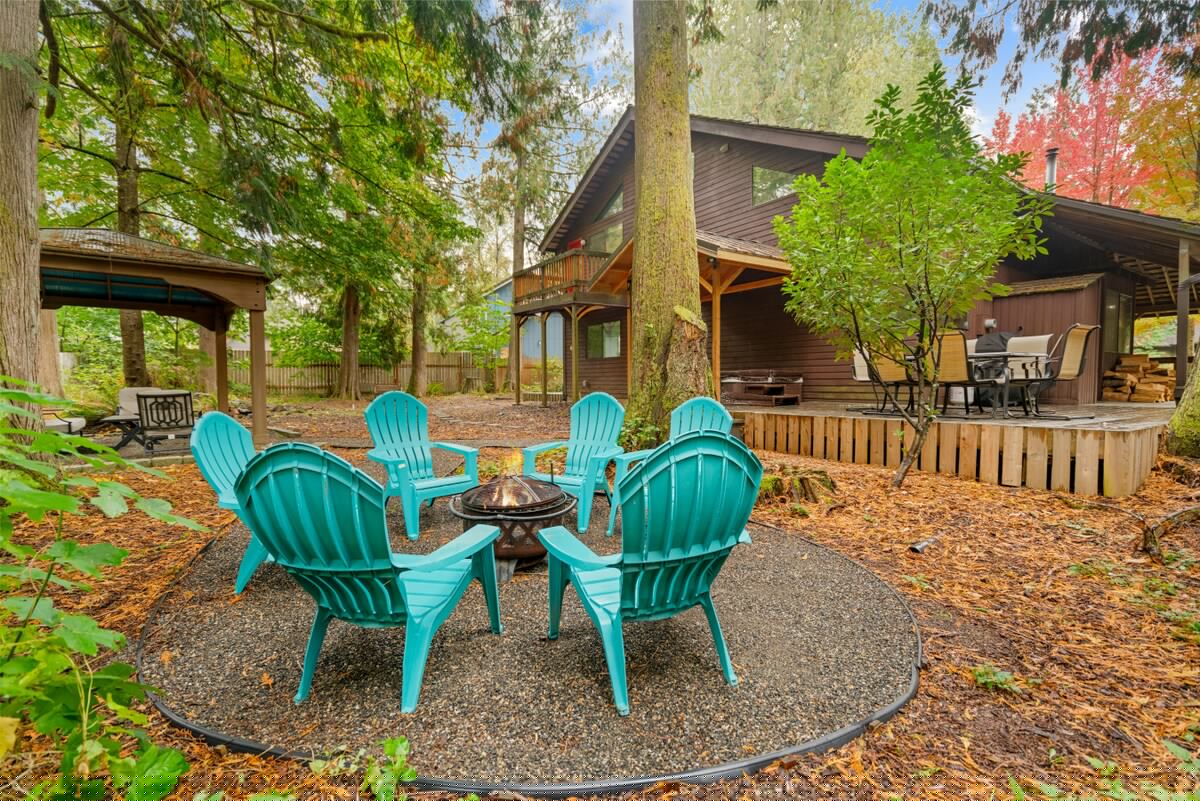 Alpine Cabin forest firepit