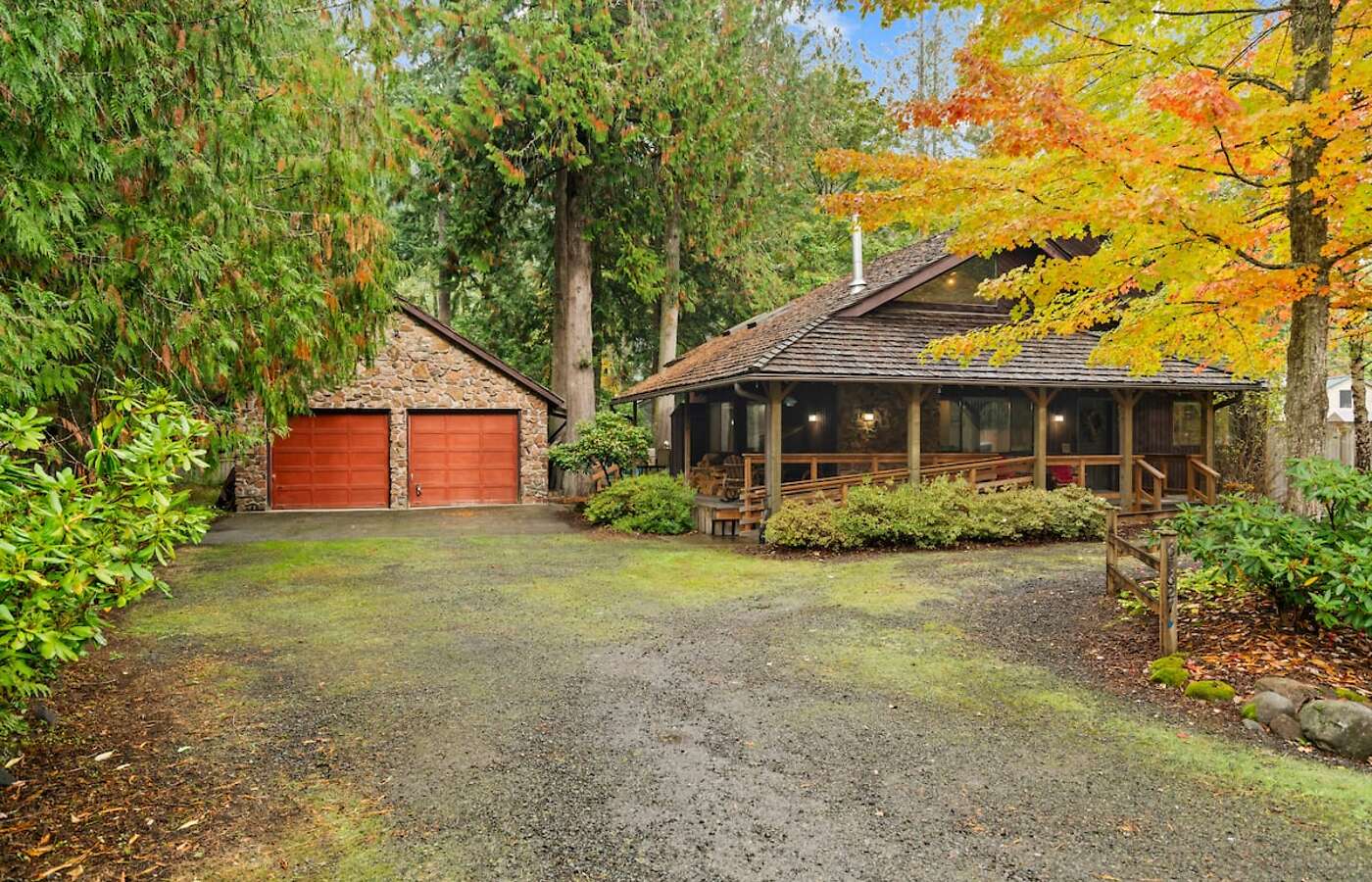 Alpine Cabin tucked into the trees in Rhododendron
